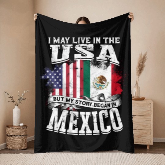 US Immigrant Indigenous USA Immigrants america Throw Blankets