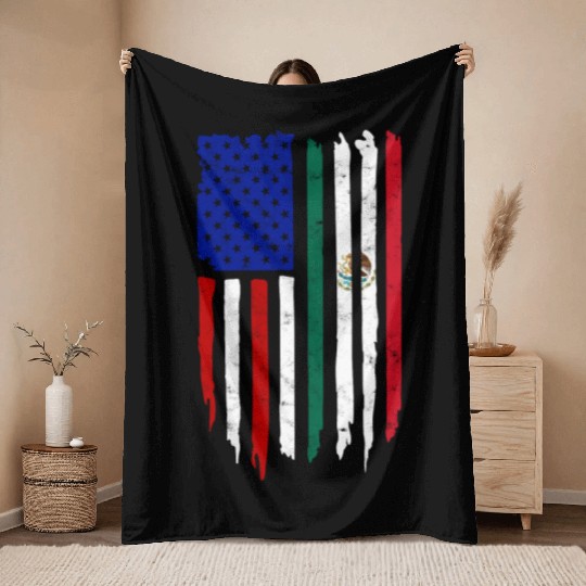 US Immigrant Indigenous USA Immigrants america Throw Blankets