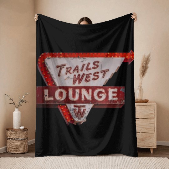 Trails West Lounge Route 66 Tucumcari New Mexico Throw Blankets