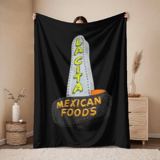 La Cita Mexican Foods Route 66 Tucumcari NM Throw Blankets