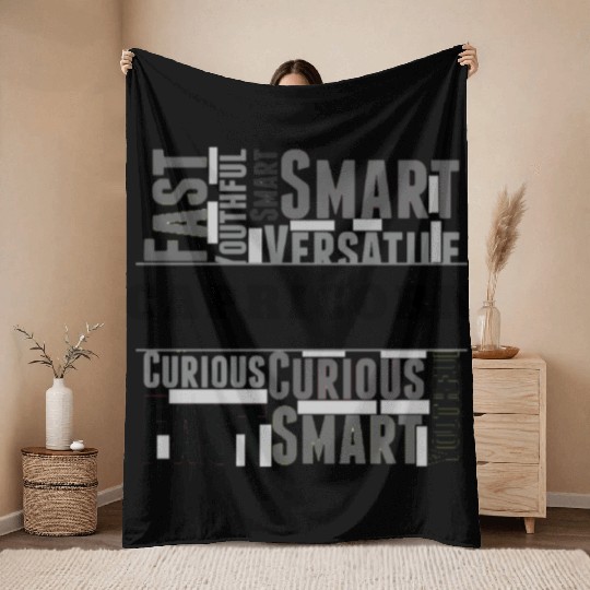 Capricorn Zodiac Star Sign Word Cloud Square Monoc Throw Blankets