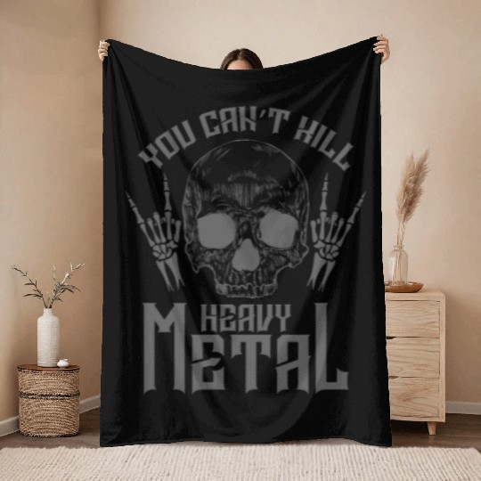 You can't killing Heavy Metal Music Band Throw Blankets