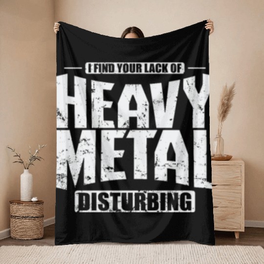 Heavy Metal Disburbing Music Band Genre Throw Blankets