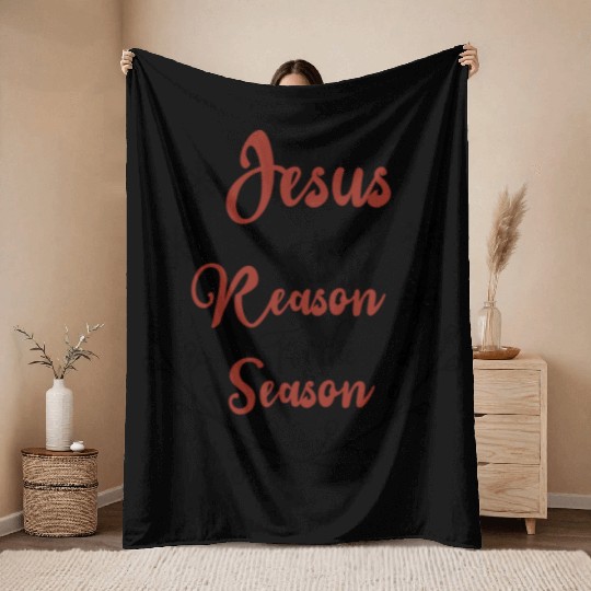 Jesus is the reason for the season Throw Blankets