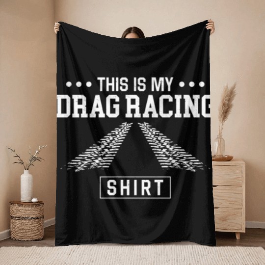 Drag Racing Race Car Vintage This Throw Blankets