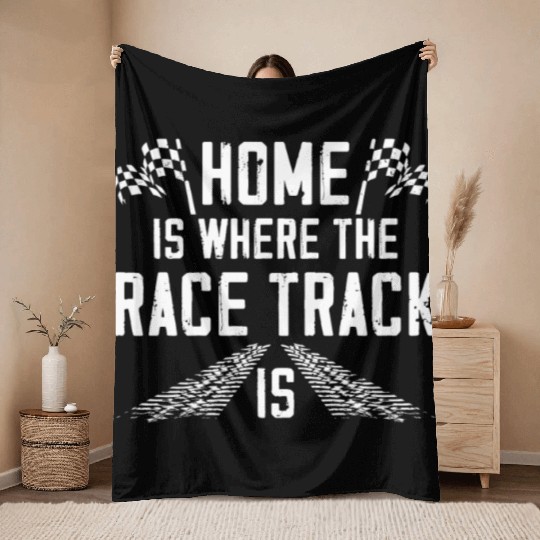 Drag Racing Race Car Vintage Home Throw Blankets