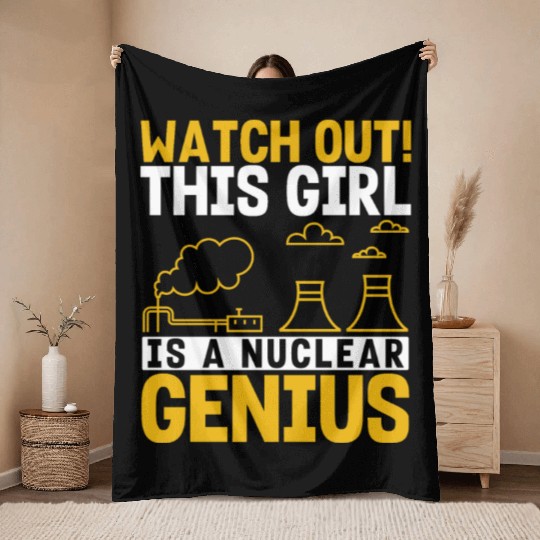 Nuclear Engineer, nuclear, science Throw Blankets