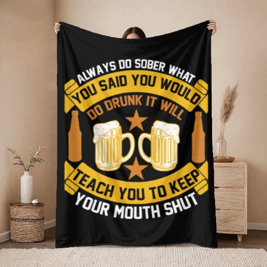 Teach you to keep your mouth shut Throw Blankets