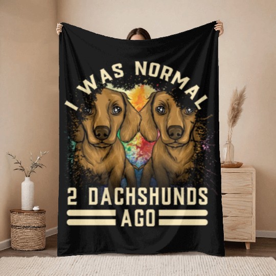 Dachshund Gift Dixie Wiener Doxie Dackel Throw Blankets