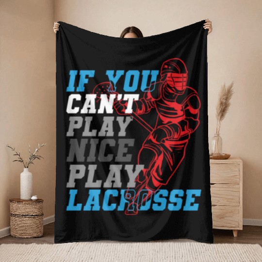 Lacrosse Player Lacrosse Coach Lax Player Sports Throw Blankets