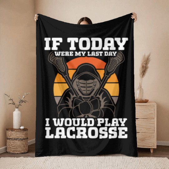 Lacrosse Player Lacrosse Coach Lax Player Sports Throw Blankets