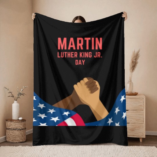Martin Luther king jr. day Throw Blankets