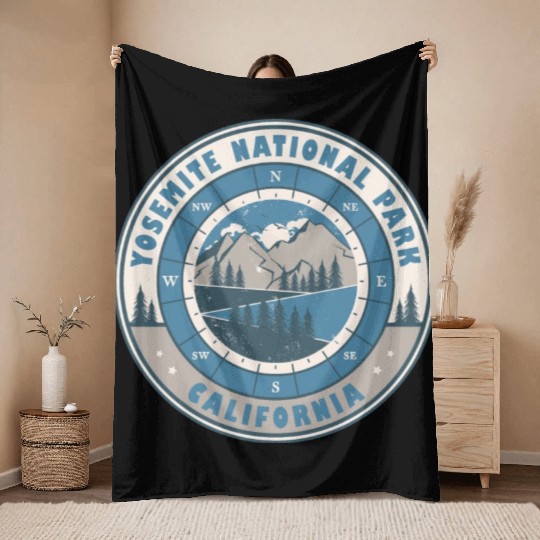 Yosemite National Park California US Hiking Throw Blankets