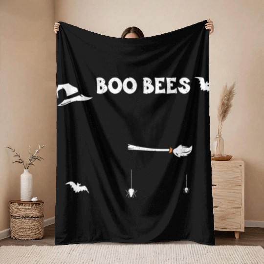 Boo Bees - Halloween Throw Blankets