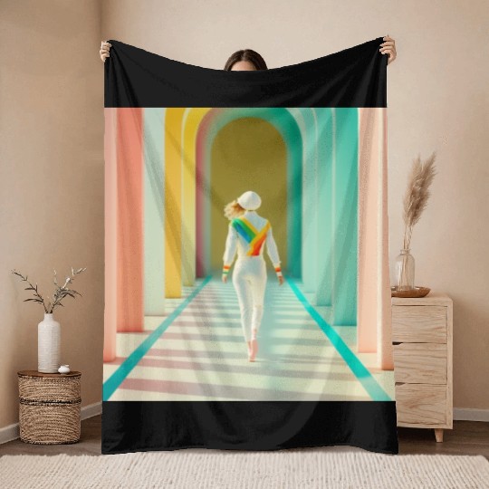 Independent Woman Picture Throw Blankets