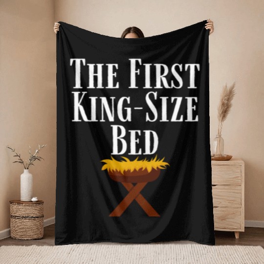 Funny Nativity Catholic Christmas Gifts Christ the Throw Blankets