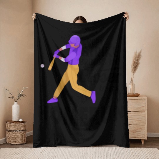 Baseball Pitcher Baseball Racket Sport Throw Blankets
