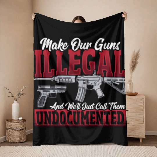 2nd Amendment Gun Rights Gun Lover Throw Blankets