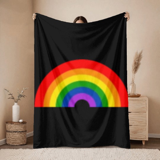 LGBT Rainbow Flag Pocket Throw Blankets