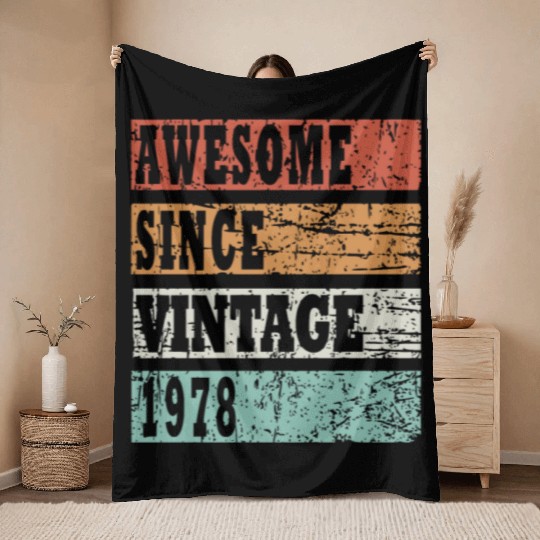 1978 bday gift idea Throw Blankets