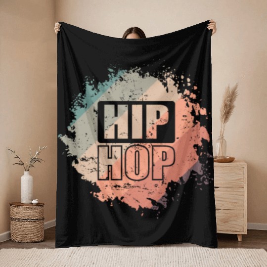 Hip Hop Rap Style of Music Direction of Music Throw Blankets
