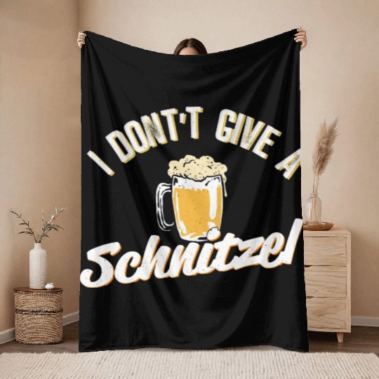 Dont give a Schnitzel - Funny saying Throw Blankets