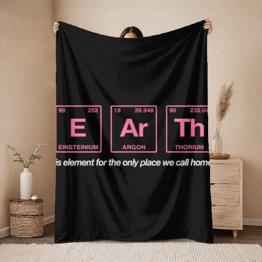 EARTH - written in elements of the periodic table Throw Blankets