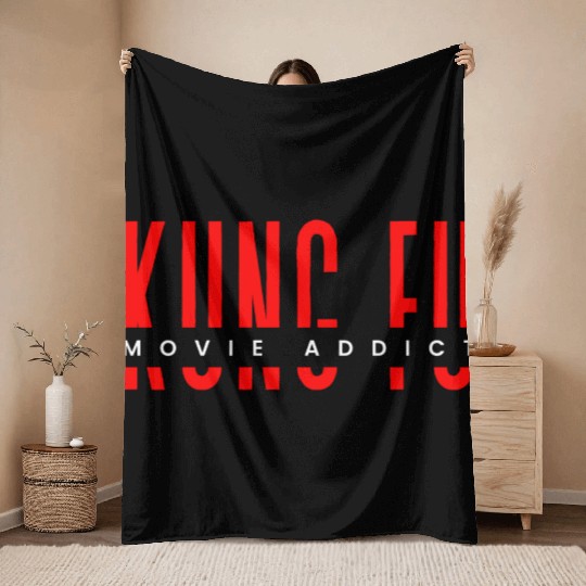 Kung fu movie addict Throw Blankets