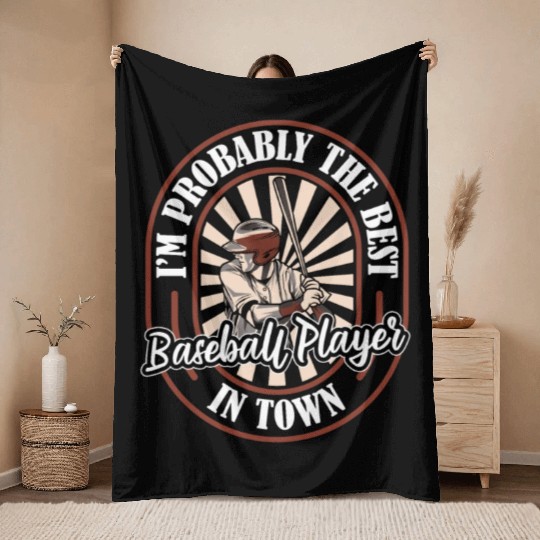 Baseball Baseballer Hilarious Throw Blankets