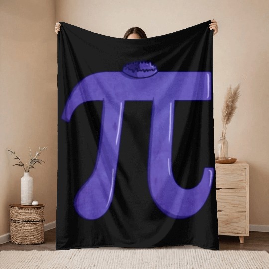 Blueberry Pi - Funny Pi Day Math Teacher Throw Blankets