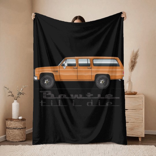 bowtie Burnt Orange Throw Blankets