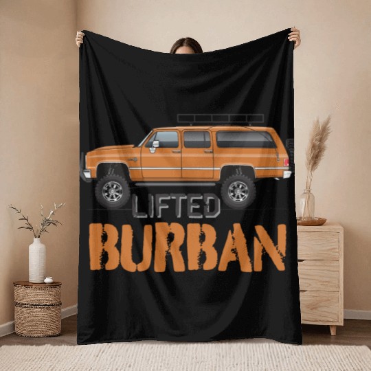 burban Burnt Orange Throw Blankets