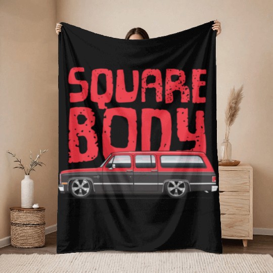 square Cardinal Red Throw Blankets