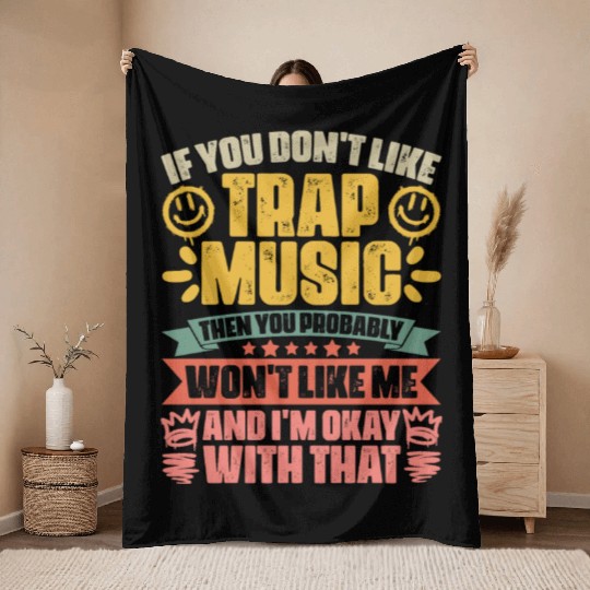 Retro Trap Music Trapping A Trap Vibes Trap Music Throw Blankets