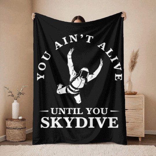 Skydiving, Skydiver , Sky diver Throw Blankets