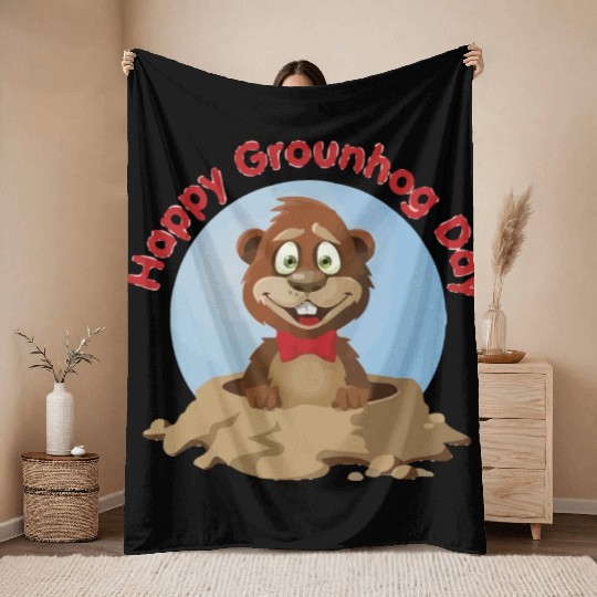 Year of the Rabbit 2023 - Cherry Blos som Throw Blankets