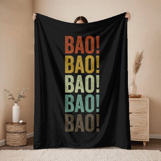 Bao! Dim Sum Lover Chinese Food Dumplings Bao Throw Blankets