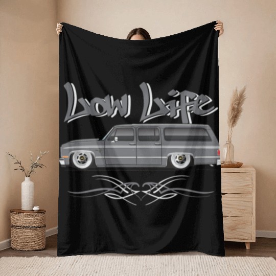 LOWLIFE Charcoal Throw Blankets