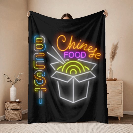 Best Chinese Food Throw Blankets