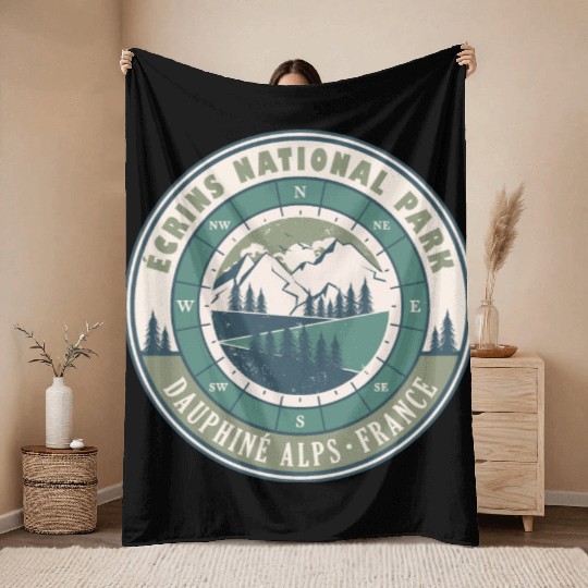 Ecrins National Park Dauphine Alps France Hiking Throw Blankets