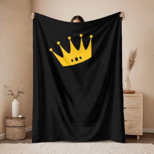 Black Queen Throw Blankets