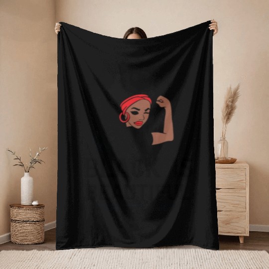 Black Is Beautiful Throw Blankets