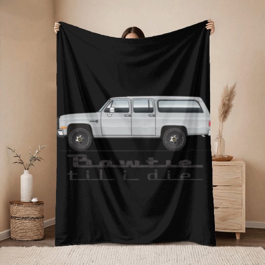 bowtie Light Silver Throw Blankets