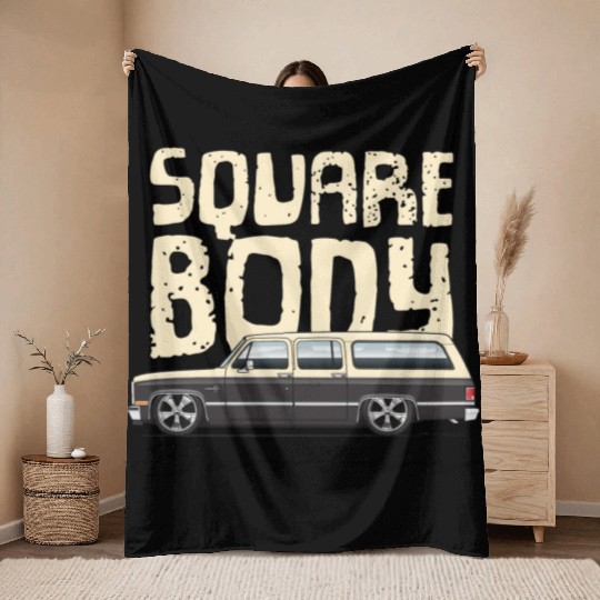 square body Santa Fe Tan Throw Blankets