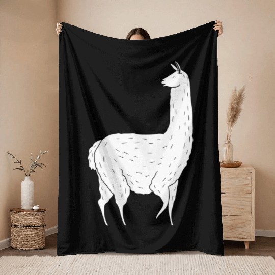 Song Of The Llama Throw Blankets