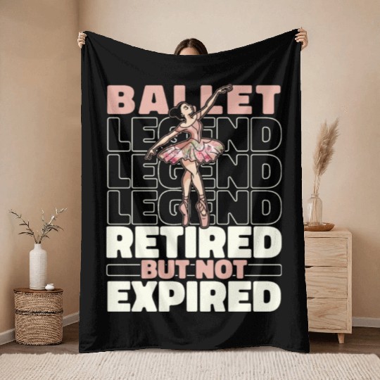 Ballet Ballerina Retired Throw Blankets