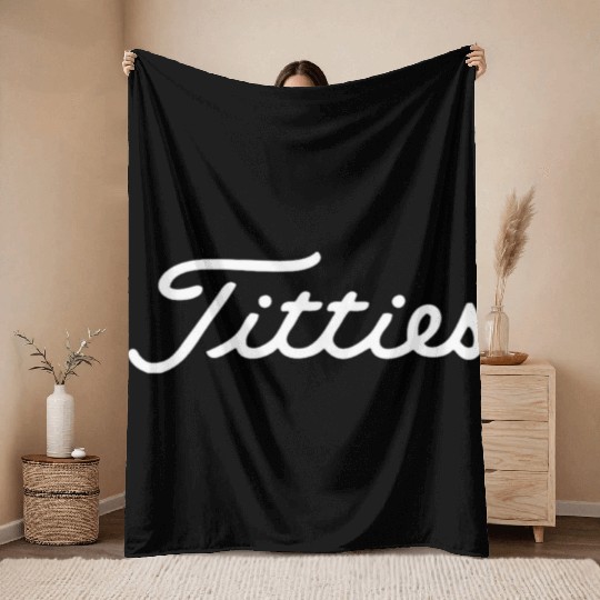 funny golf titties funny saying golfer golfing Throw Blankets