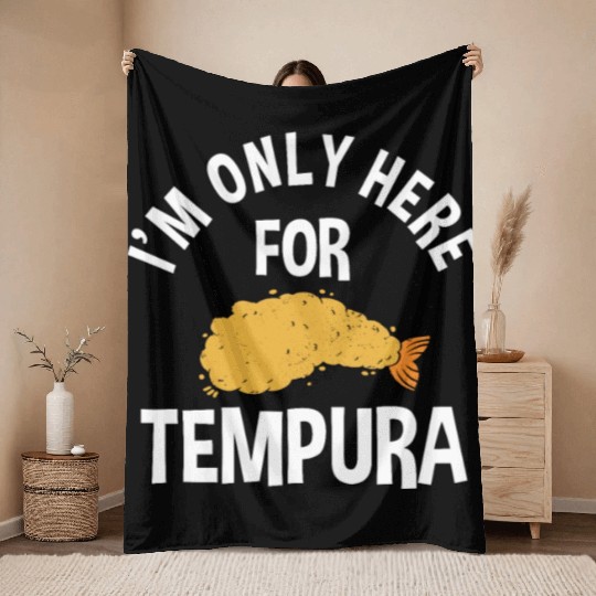Funny Tempura Shrimp Throw Blankets