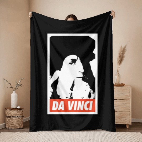 Leonardo Da Vinci Throw Blankets
