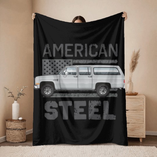 american Light Silver Throw Blankets